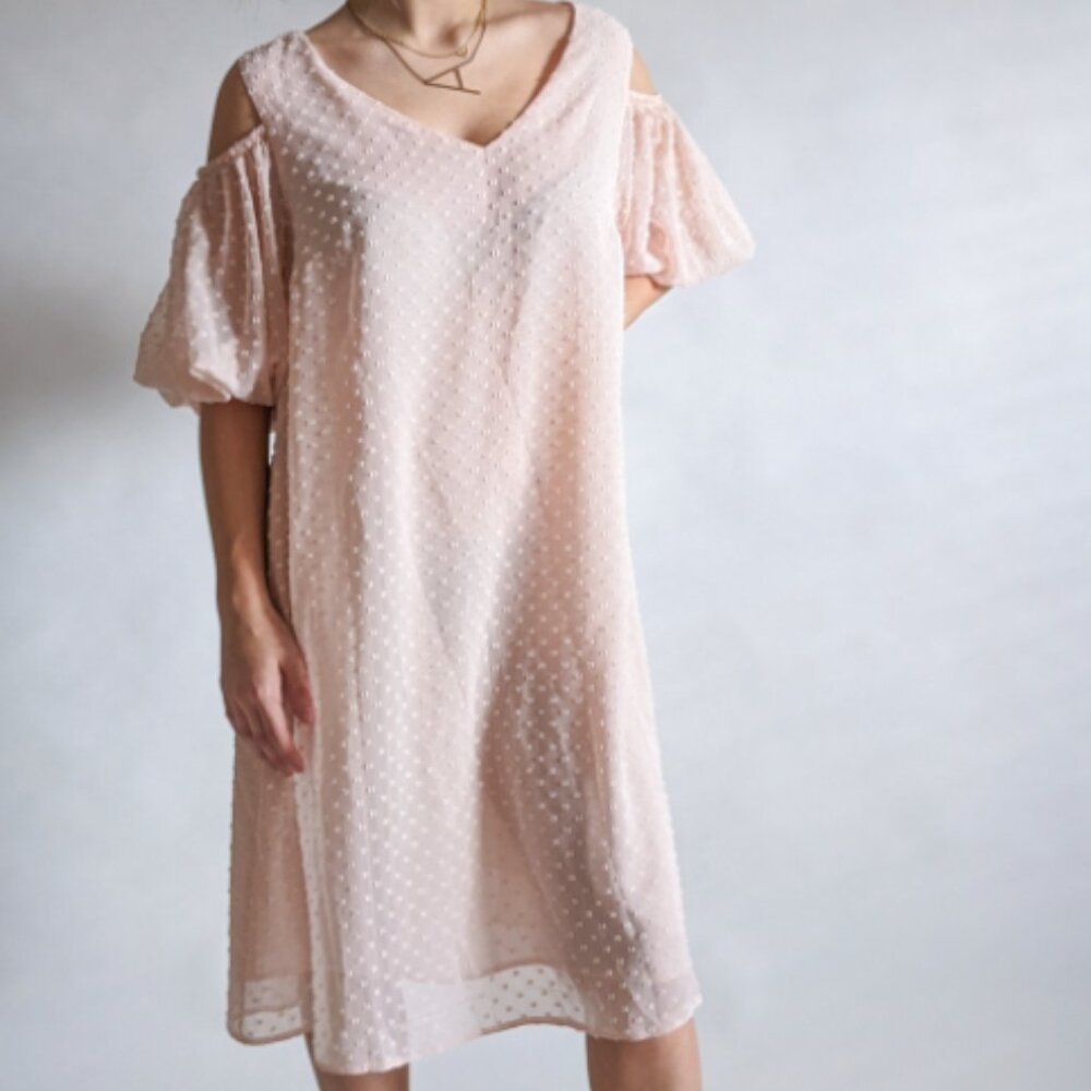Emmanuel Dress Pink Double Layer Transparent Size S